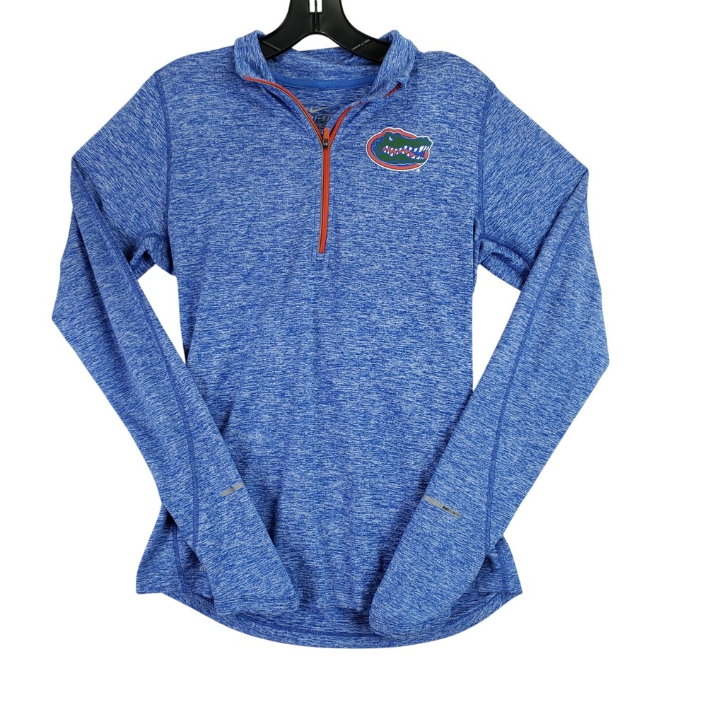 Florida Gators Nike Pullover Womens S Blue Dri FIT Quarter Zip NCAA Athletic SEC